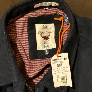 SUPERDRY ‘NYC’ (moleskin) Super Jacket in Navy Blue, Sz. 3XL!